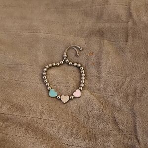 Silver Heart Charm Bracelet
